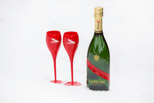 Mumm Grand Cordon Brut + Rose + Flutes - Image 2
